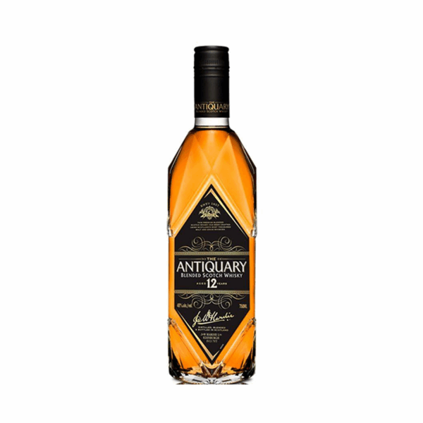 Botella de whisky escocés Antiquary 12 Años