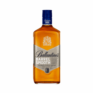 Botella de whisky Ballantine's Barrel Smooth de 70cl sobre fondo blanco, disponible en Barcelona Wines Online