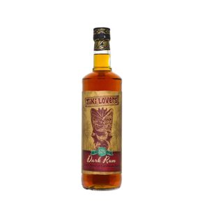 Botella de Ron Tiki Lovers Dark 700ml, ron especiado oscuro ideal para cócteles tropicales