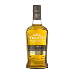 Botella de whisky escocès Tomatin Legacy sobre fons blanc - Barcelona Wines Online