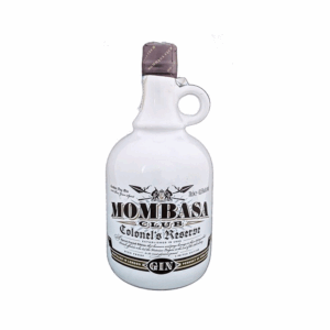 Botella de Gin Mombasa Colonel’s Reserve de 70cl, ginebra premium destilada en lotes pequeños.