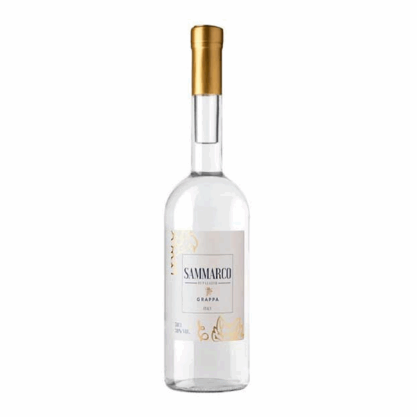 Grappa Sanmarco botella de licor italiano artesanal de alta calidad