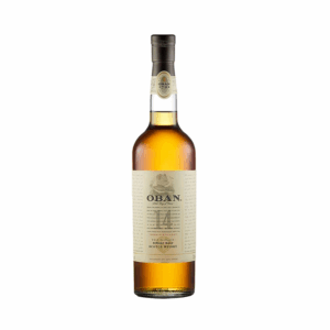 Botella de whisky escocés Oban 14 Años con caja original – single malt de las Highlands