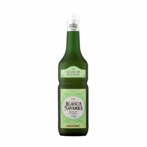 Botella de Orujo La Navarra L, destilado artesano de uva de alta calidad, con un sabor suave y afrutado ideal para disfrutar solo o en cócteles.