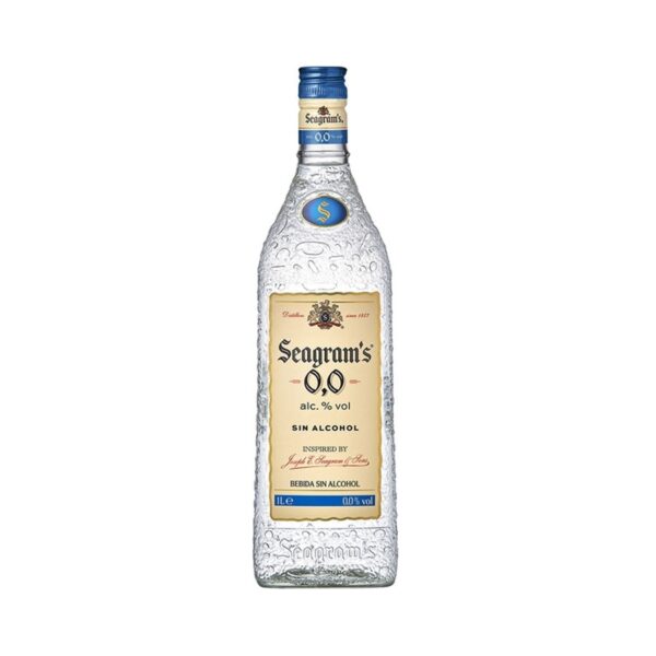 Botella de Seagram’s 0,0% Sin Alcohol – Ginebra sin alcohol premium