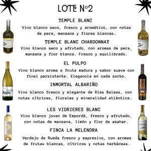 Lote de vinos blancos Brisa Blanca con seis botellas frescas y aromáticas