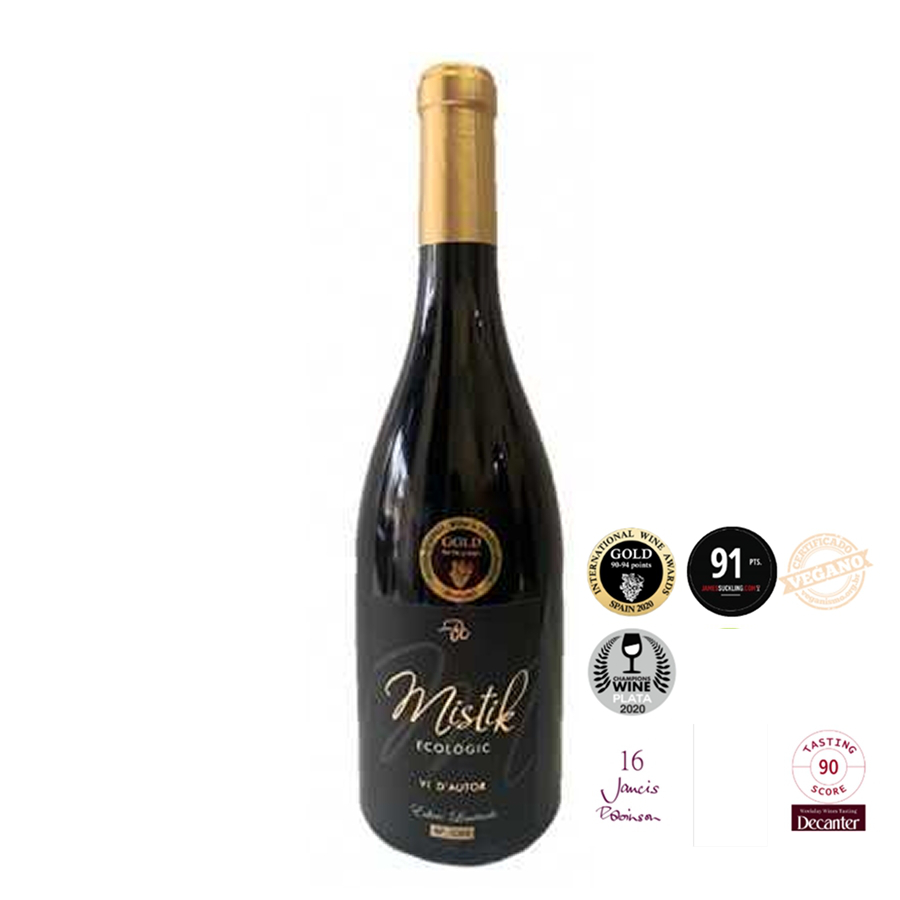 Botella de vino tinto Mistic 14